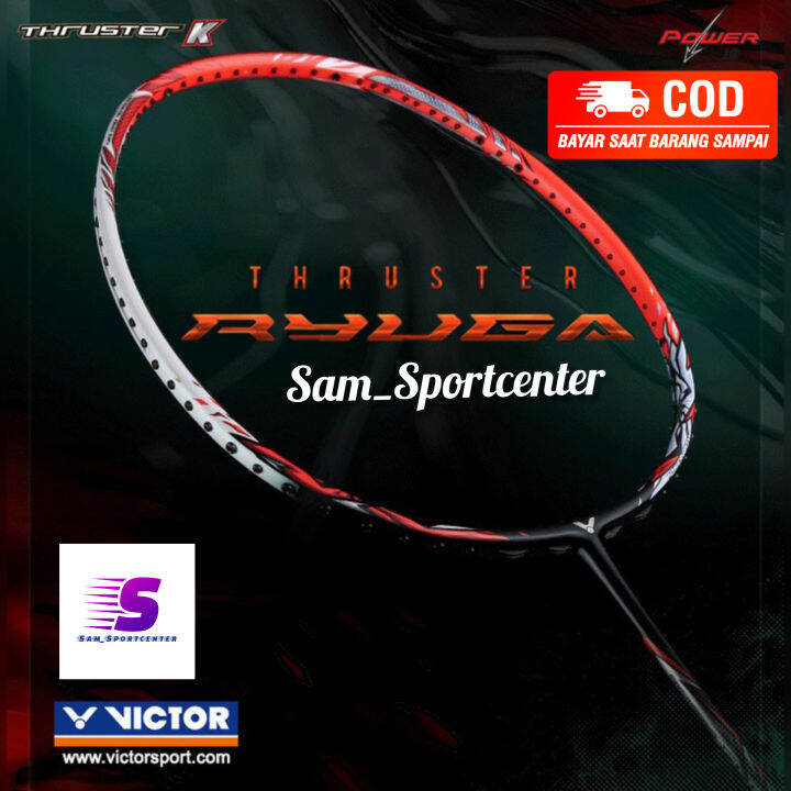 RAKET VICTOR THRUSTER RYUGA SIAP PAKAI / KOSONGAN SENAR BG66 BISA ...