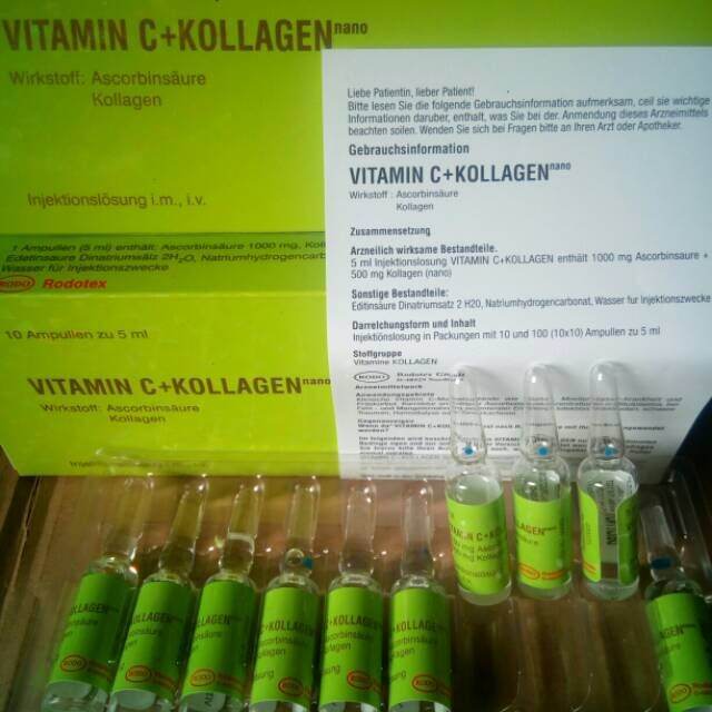 rodotex nano injeksi vitamin C + collagen hijau original Lazada Indonesia