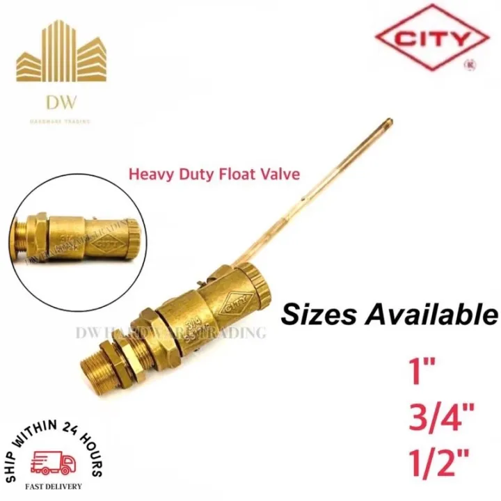 🔥ready Stock🔥solid Super Heavy Duty City Brass Float Valve For Toilet Cistern Water Tank 1 2