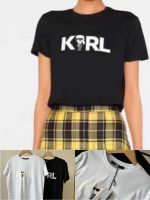 (รบกวนสอบถามไซส์ในแชทก่อนกดสั่งนะคะ) Karl Lagerfeld Logo Tee  มาด้วยกัน2 สี ดำ / ขาว