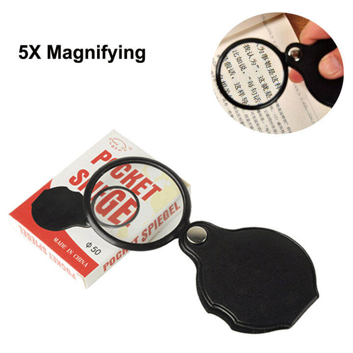 Yoy Mini Pocket 5x Magnifying 50mm Folding Jewelry Magnifier Portable Eye Glass Jewelry 6293