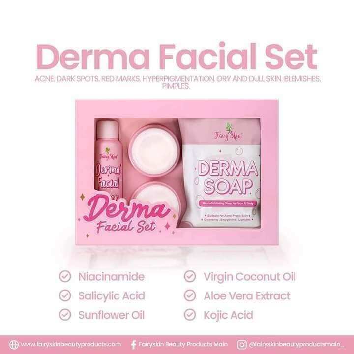 FairySkin Derma, Glowing Facial Sets and Mild Kit Lazada PH