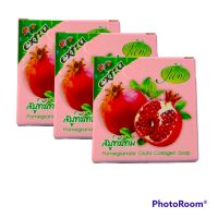 (3 ก้อน) JAM Pomegranate gluta collagen soap สบู่แจม กลูต้า คอลลาเจน สบู่ทับทิม สบู่แจม 65 กรัม สมบู่ทับทิมแจม ใช้ได้ทั้งผิวหน้าและผิวกาย