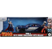 โมเดลรถเหล็ก 1/24 Thor &amp; 2015 Dodge Challenger SRT8 Hellcat [JADA]