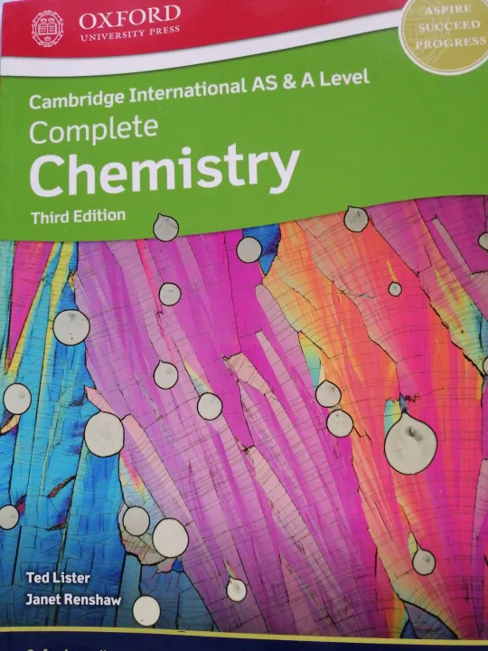 Oxford Aspire series for As & Alevel Chemistry fully matched the