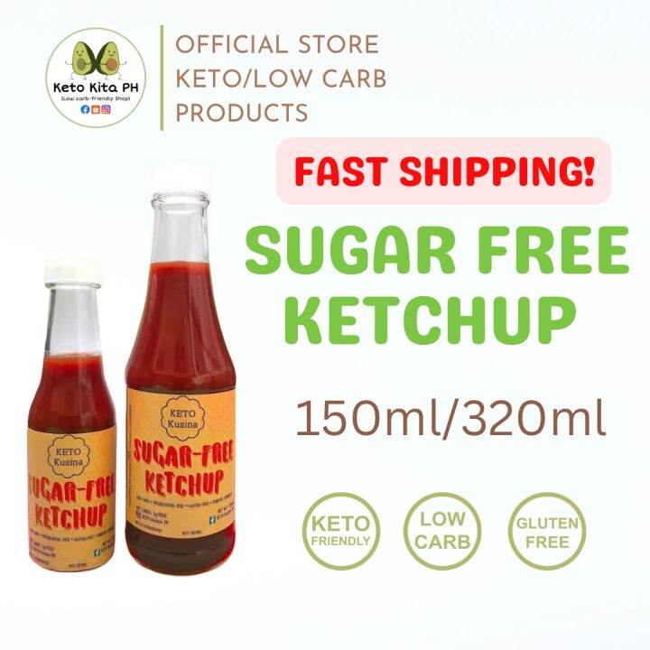 Keto Kusina Sugar Free Ketchup Ketogenic/Low carb Approved Gluten