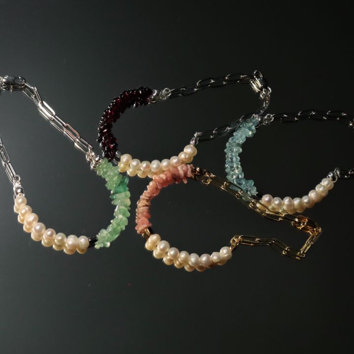 กำไลหิน-lux-อเวนเจอรีน-aventurine-เฮมาไทด์-hematite-และไข่มุก-pearl