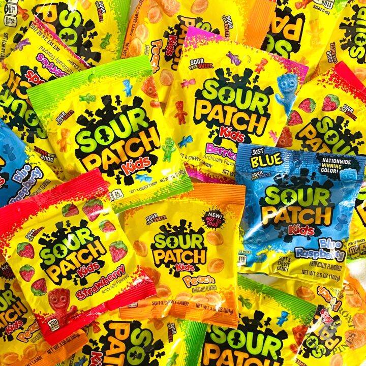 Sour Patch Kids Sour Chewy Candy 102g Blue Raspberry, Grapes, Mixed ...