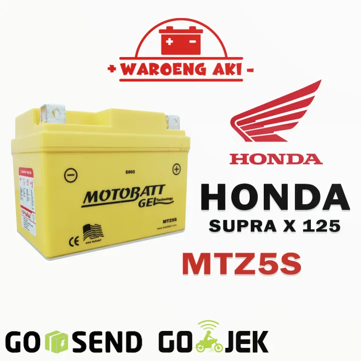 AKI KERING MOTOBATT MTZ5S BUAT MOTOR HONDA SUPRA X 125, AKI MOTOR HONDA