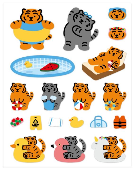 พร้อมส่ง-stickers-มาใหม่นะคะ-daily-muzik-tiger-stickers-มี-5-แบบนะคะ