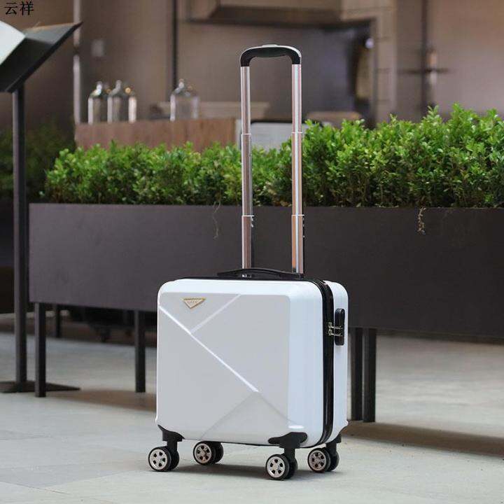 Lightweight Small Korean Style Luggage Men's Leather Suitcase 18Inch