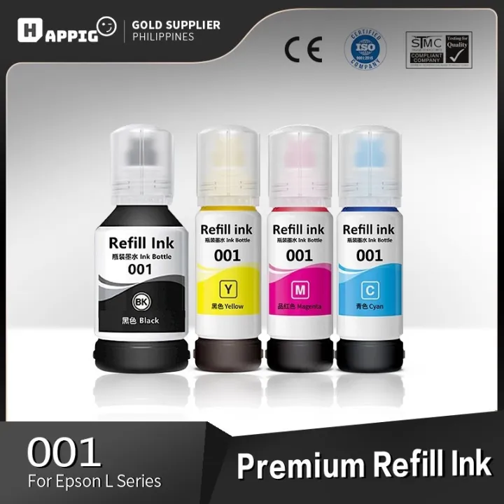 Epson 001 Ink Premium Ink 001 For Epson L4150 L4160 L6160 L6170 L6190 Series4pcs 1set Lazada Ph 9051