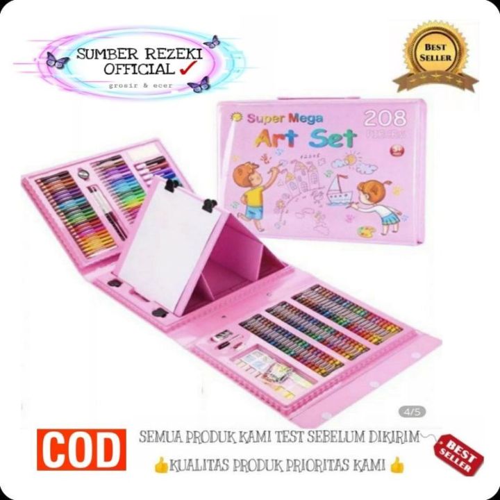 208pcs Kids Children Painting Drawing Tools Set With Colored