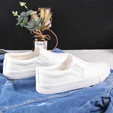 Pure white 2025 leather shoes