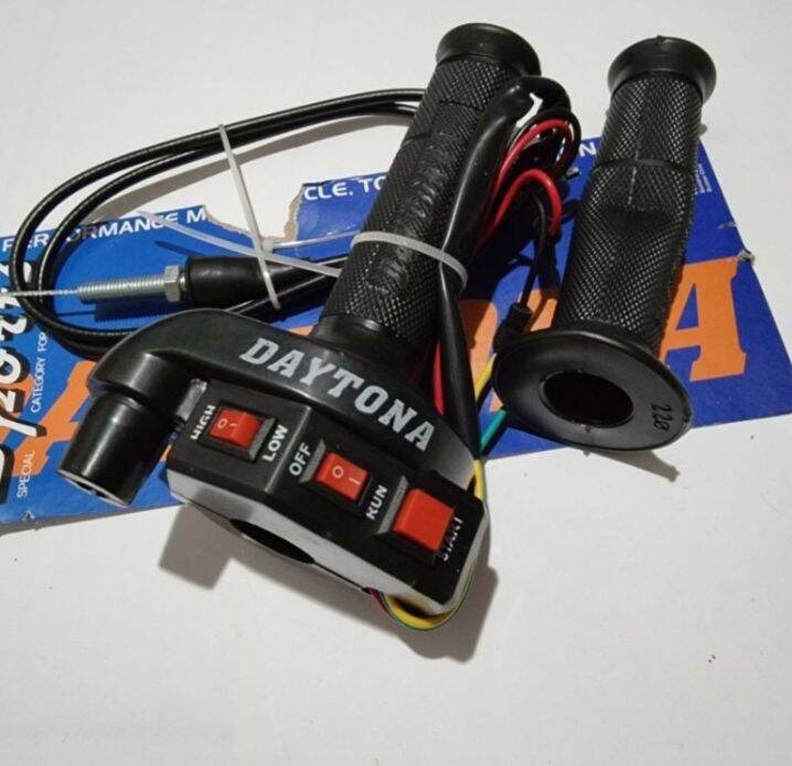 Gas Spontan Daytona Tombol Plus Kabel Gas Plus Handgrip Universal