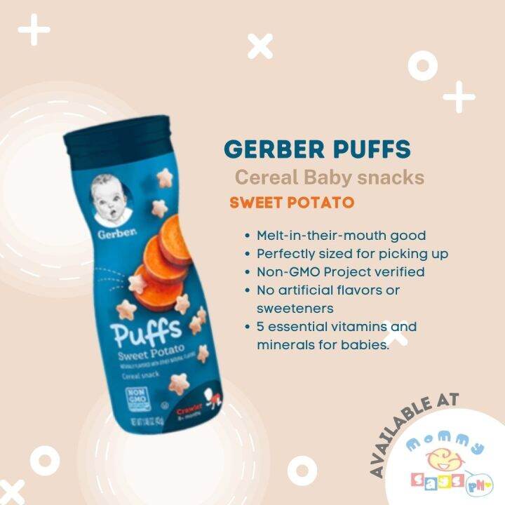 Gerbers Puffs Cereal Snacks, Sweet Potato Flavor Lazada PH