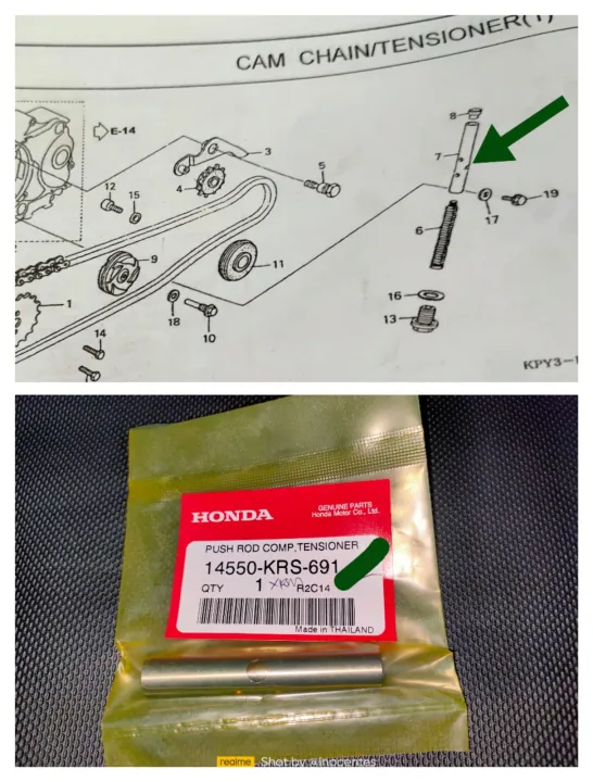 push rod comp. tensioner xrm110/wave100 Lazada PH