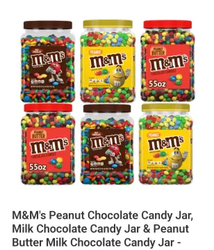 M&M's Chocolate Candies, Peanut Butter - 55.0 oz