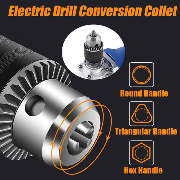 Electric Drill Adapter Angle Grinder Conversion Collets Head 10mm Chuck