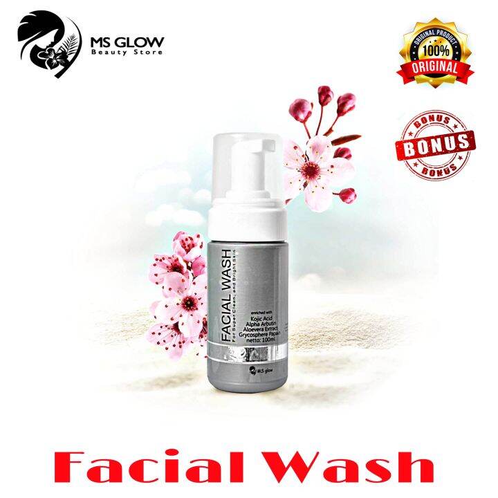 Ms Glow Facial Wash Sabun Cuci Muka Ms Glow Original Lazada Indonesia