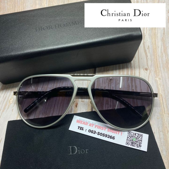 แว่น-dior-homme-ของแท้100-รับประกัน1ปี-รุ่น-al-13-2-53jss-alluminum-กรอบสีเงิน-christian-dior-al132-sunglasses