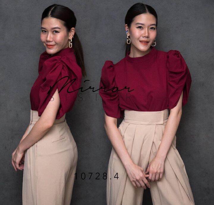 mirrorsister-10728-4-เสื้อทรงสวยสุดปัง-เสื้อแขนพอง-เสื้อออกงาน-เสื้อทำงาน