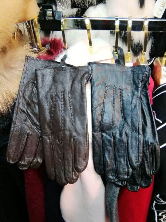 REAL LEATHER GLOVE ถุงมือชายไซร์ยุโรปถุงมือหนังลูกม้าถุงมืิอหนังแท้ถุงมือกันหนาวบุขนเกรดพรีเมี่
