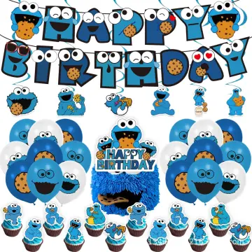 Cookie Monster 9 Piece Balloon Bouquet Birthday Party Decorations Sesame  Street