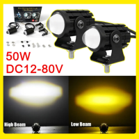 คู่ LED DC24V แพ็ค 2ชิ้น /ไฟโปรเจคเตอร์/สปอตไลท์รถมอไซ/สปอร์ตไลท์ มอไซ/ไฟติดรถมอไซ/ไฟหน้ารถยนต์LED/ไฟท้าย/ไฟสปอร์ตไลท์มอเตอร์ไซค์ สว่างมาก 2 ส