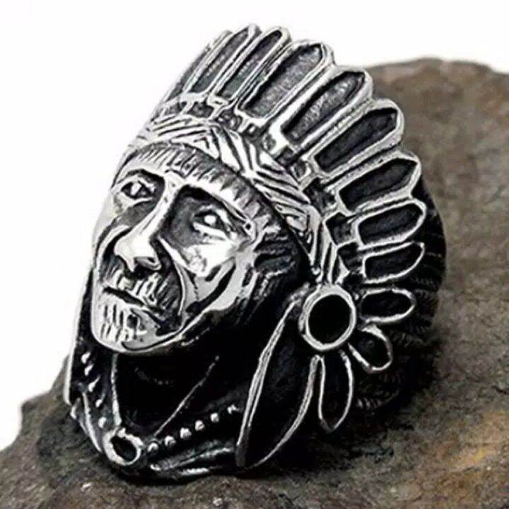 Cincin Vintage Menawan Model Kepala Suku Indian | Lazada Indonesia