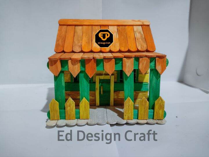 Prakarya Rumah Adat Betawi dari stik es krim warna | Lazada Indonesia