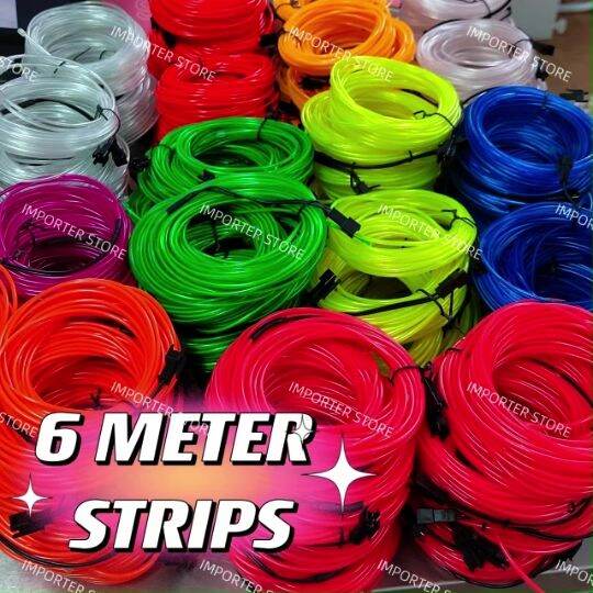 KEDAH EL Wire Neon EL Light Neon Wire String Flexible LED Neon Light Glow El Strip Tube Wire
