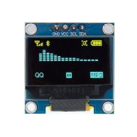 โมดูล 0 . 96 " Oled Spi / Iic I2C, 4 pin หน้าจอ Lcd สีฟ้า-เหลือง  0 . 96 นิ้ว Oled 128X64 Oled สําหรับ Arduino