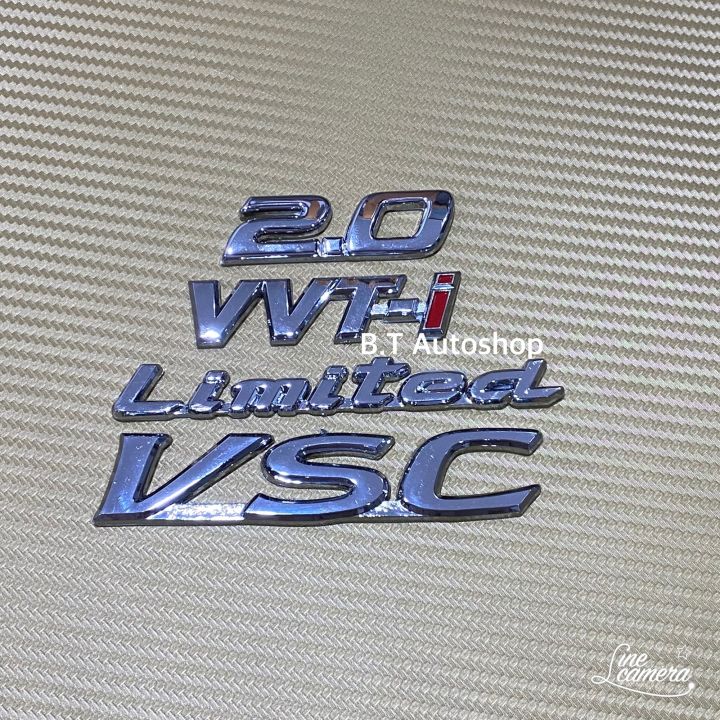 โลโก้ 2.0 VVTi Limited VSC ติดToyota วิช ราคายกชุด 4 ชิ้น