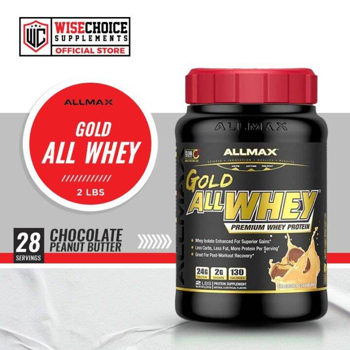 Allmax Gold All Whey Protein 2lbs Chocolate Peanut Butter 