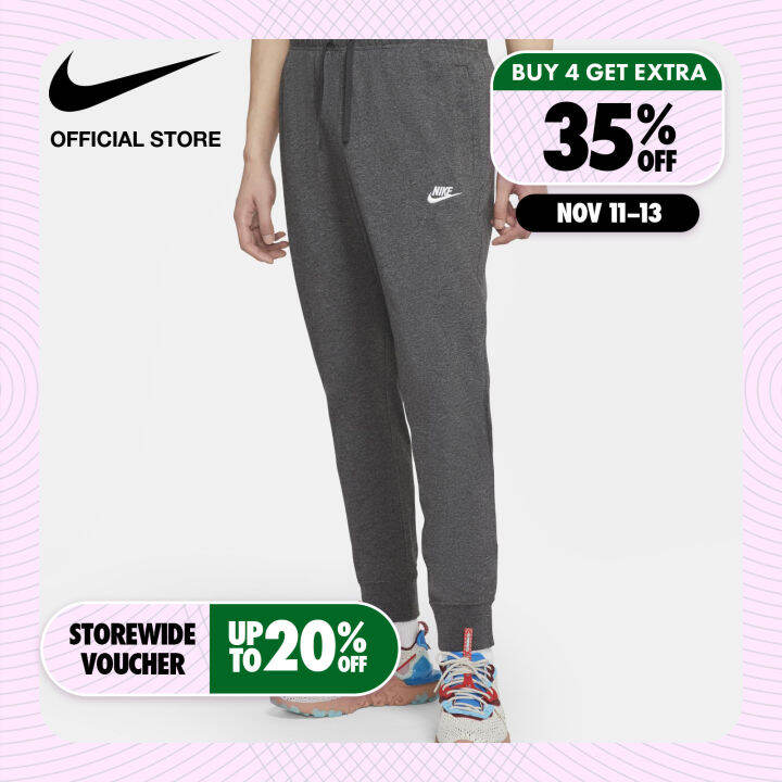 Nike Men's Sportswear Club Jersey Joggers Charcoal Heather Lazada.co.th
