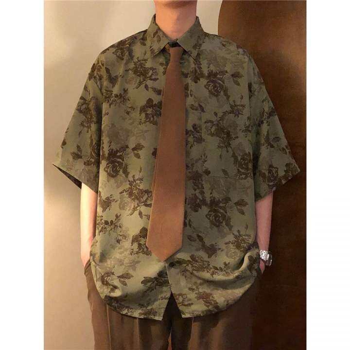 slurboyy-leaves-vintage-necktie-เสื้อเน็กไทด์วินเทจ-sb0752