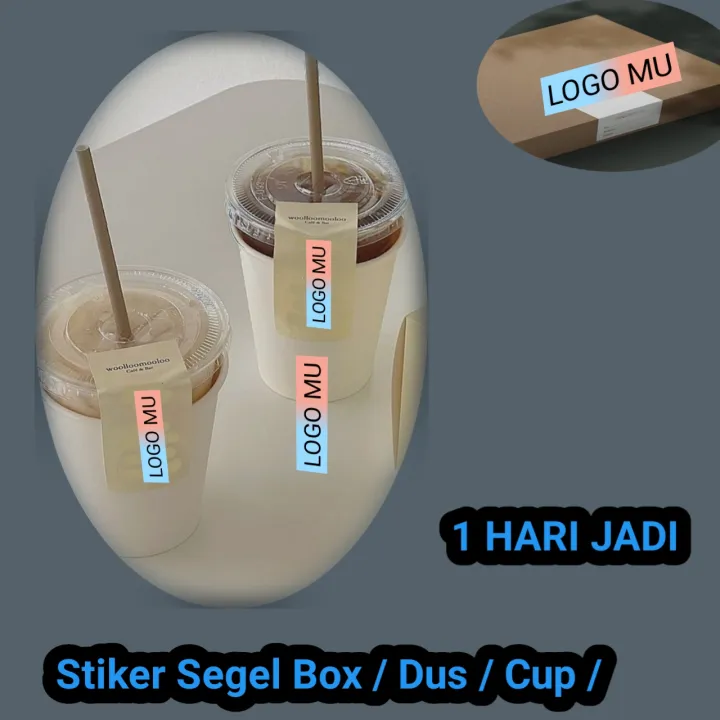 Murah Stiker Segel Cup Minuman Kekinian Stiker Kemasan Makanan