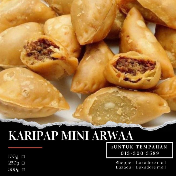 Karipap Mini Serunding Ikan 50 Biji Lazada