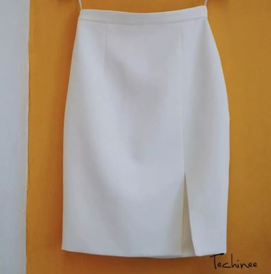 Techinee_Basic pencil skirt กระโปรงดินสอผ่าหน้า