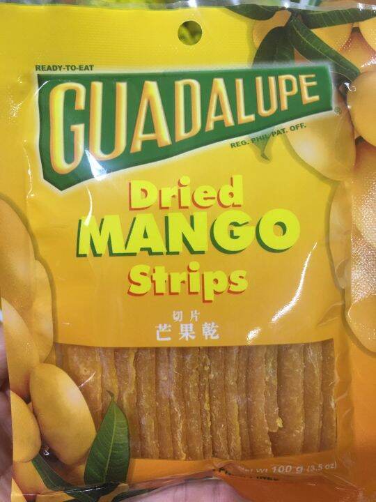 Philippine dried mangoes strips 100g Ready to eat Guadalupe Philippine
