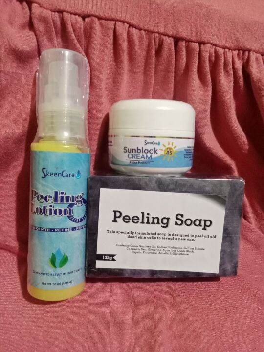 Peeling Lotion (Extra Strength 50ml)+Peeling Soap 135g+Sunblock Cream