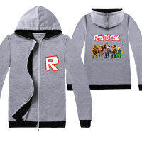 Robulesi roblox โลกเสมือนจริงแจ็กเก็ตมีซิปสำหรับเด็กใส่ในฤดูใบไม้ร่วงและฤดูหนาวเสื้อคลุมลำลองเสื้อคาร์ดิแกนเด็กผู้ชายชุดเด็ก