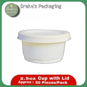 White Plastic Cup, 3.5 oz, 50 pcs