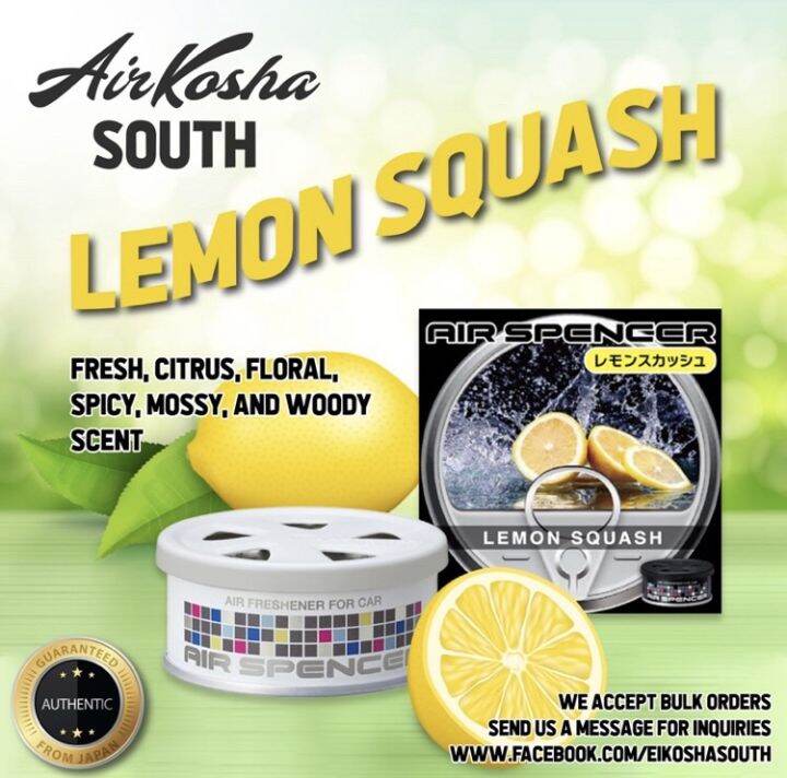 Lemon Squash - Original Eikosha Air Spencer - Air Freshener Car ...