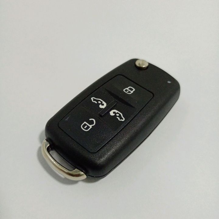 กรอบกุญแจรถยนต์-แบบพับ-โฟล์คสวาเกน-volkswagen-transporter-caravelle-4ปุ่ม-5ปุ่ม