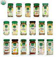 Organic Spice Jars with Label Set, Lids &amp; Funnel - Organic cinnamon, turmeric, cumin, paprika, garlic, onion, Bay leaves,Coriander,Thyme,Ginger, Nutmeg,Mustard Seed,Sesame seed,White Pepper ,chili,Allspice, เครื่องเทศสำหรับปรุงอาหารเพื่อสุขภาพ