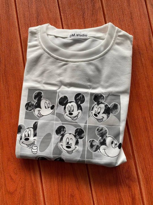 พร้อมส่ง-เสื้อแขนยาว-เสื้อกันหนาวลายมิกกี้เมาส์-ฟรีไซส์-อก44-สเวตเตอร์กันหนาว-เสื้อแฟชั่นผู้หญิง