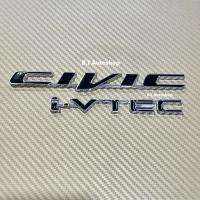 โลโก้ CIVIC I-VTEC ติด FB สีดำขอบเงิน ชิ้นงานโลหะ ราคาต่อคู่ 2 ชิ้น