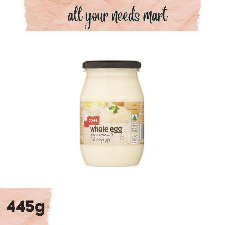 Coles ♡ Whole Egg Mayonnaise With Free Range Egg 455g Lazada PH